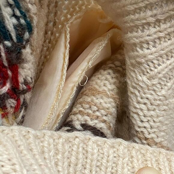 J. Christopher Knit Cardigan Sweater Button Down Women's Size L Biege High Neck - Picture 8 of 12